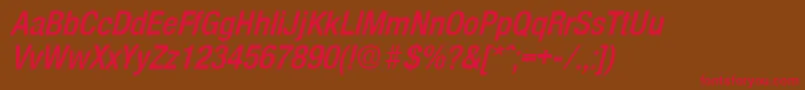 OlnovaDemiboldcondita Font – Red Fonts on Brown Background