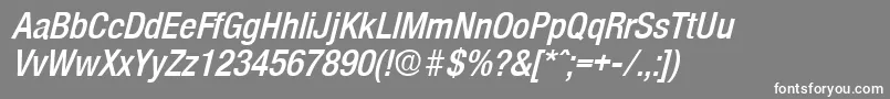 OlnovaDemiboldcondita Font – White Fonts on Gray Background
