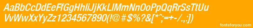 OlnovaDemiboldcondita Font – White Fonts on Orange Background