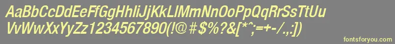 OlnovaDemiboldcondita Font – Yellow Fonts on Gray Background