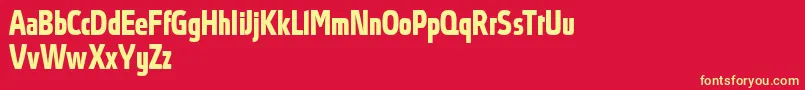 AbsolutProBoldcondensed Font – Yellow Fonts on Red Background