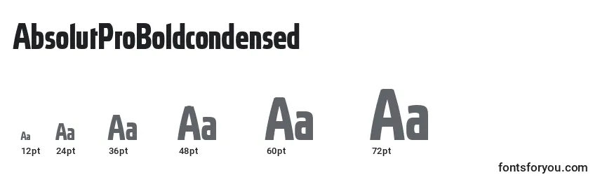 AbsolutProBoldcondensed Font Sizes