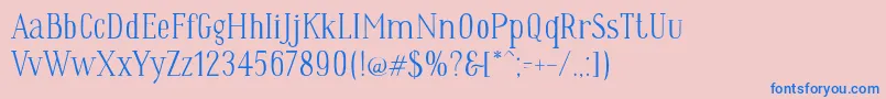 Weitere Informationen zur Wes-Schriftart Wes-Schriftart – Blaue Schriften auf rosa Hintergrund