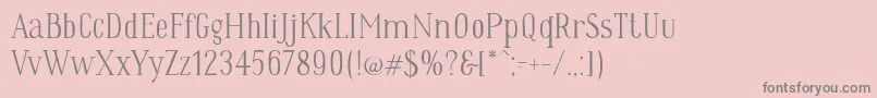 Wes Font – Gray Fonts on Pink Background