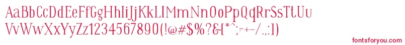 Wes Font – Red Fonts on White Background