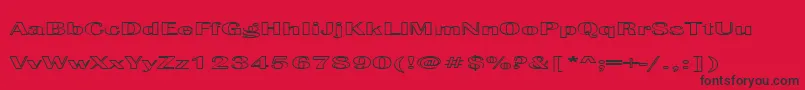 Effluent Font – Black Fonts on Red Background