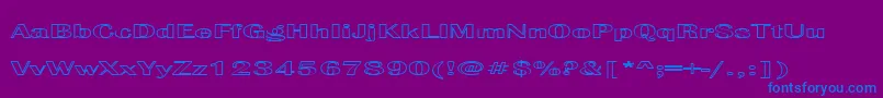 Effluent Font – Blue Fonts on Purple Background