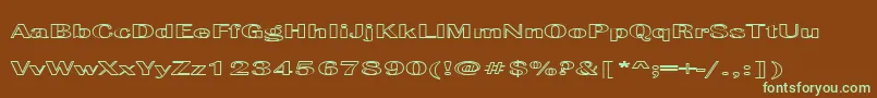 Шрифт Effluent – зелёные шрифты на коричневом фоне