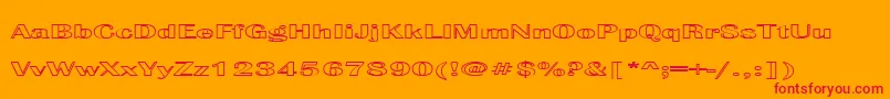 Effluent Font – Red Fonts on Orange Background