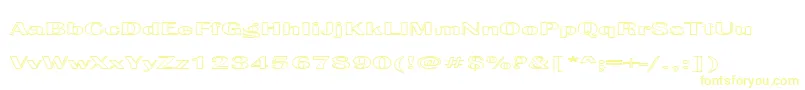 Effluent Font – Yellow Fonts on White Background