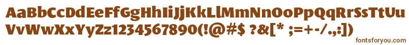 LeksasansproBlack-Schriftart – Braune Schriften auf weißem Hintergrund