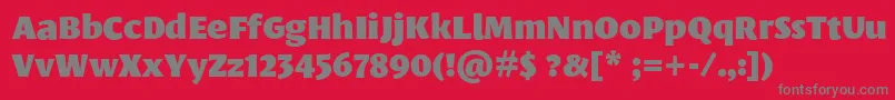 Шрифт LeksasansproBlack – серые шрифты на красном фоне