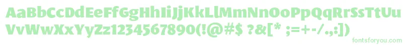 LeksasansproBlack-fontti – vihreät fontit valkoisella taustalla