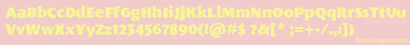 LeksasansproBlack Font – Yellow Fonts on Pink Background