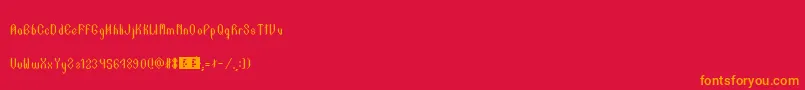 TextInGothic Font – Orange Fonts on Red Background