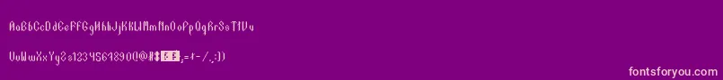 TextInGothic Font – Pink Fonts on Purple Background