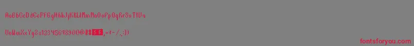TextInGothic Font – Red Fonts on Gray Background