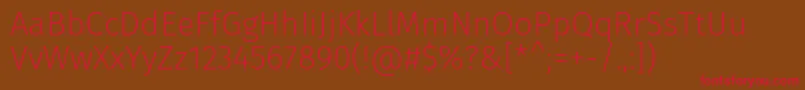 FirasansExtralight Font – Red Fonts on Brown Background
