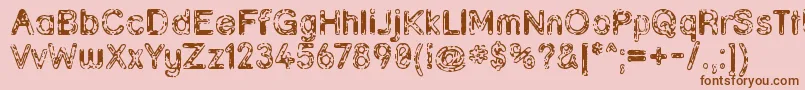 Grunja Font – Brown Fonts on Pink Background