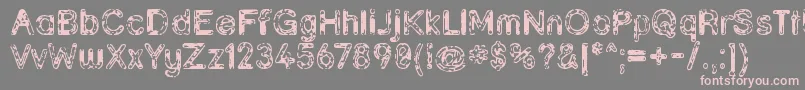 Grunja Font – Pink Fonts on Gray Background