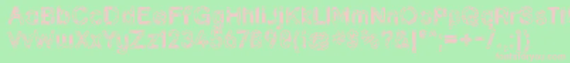 Grunja Font – Pink Fonts on Green Background