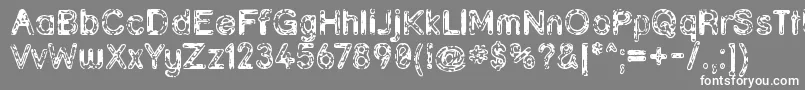 Grunja Font – White Fonts on Gray Background