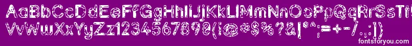 Grunja Font – White Fonts on Purple Background