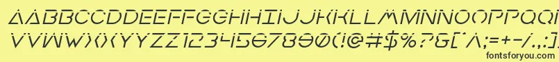 Earthorbiterlaserital Font – Black Fonts on Yellow Background