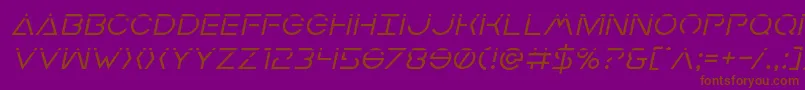 Earthorbiterlaserital Font – Brown Fonts on Purple Background