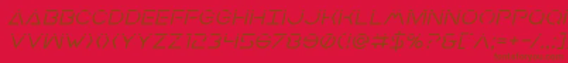 Earthorbiterlaserital Font – Brown Fonts on Red Background