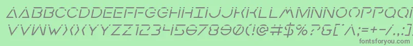 Earthorbiterlaserital Font – Gray Fonts on Green Background