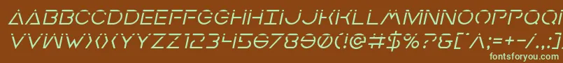 Earthorbiterlaserital Font – Green Fonts on Brown Background