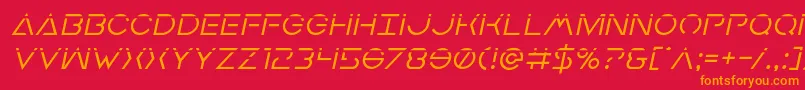 Earthorbiterlaserital Font – Orange Fonts on Red Background