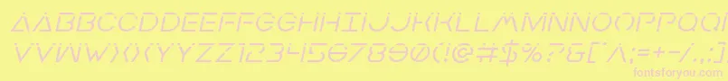 Earthorbiterlaserital Font – Pink Fonts on Yellow Background