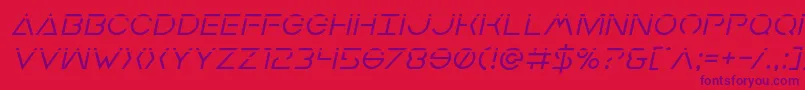 Earthorbiterlaserital Font – Purple Fonts on Red Background