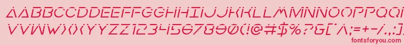 Earthorbiterlaserital Font – Red Fonts on Pink Background