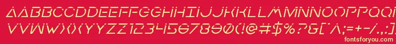 Earthorbiterlaserital Font – Yellow Fonts on Red Background