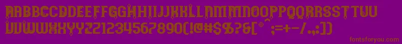 Timepiece Font – Brown Fonts on Purple Background