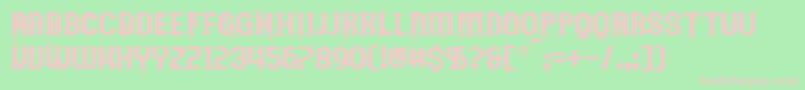 Timepiece Font – Pink Fonts on Green Background