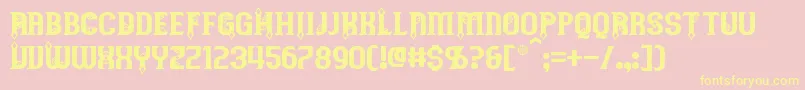 Timepiece Font – Yellow Fonts on Pink Background