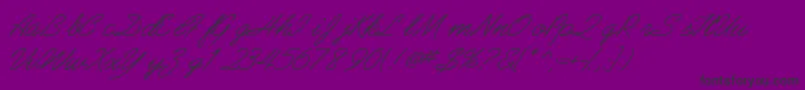 AbrazoscriptsskItalic-Schriftart – Schwarze Schriften auf violettem Hintergrund