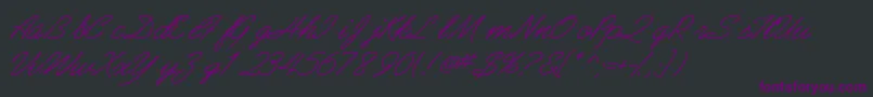 AbrazoscriptsskItalic Font – Purple Fonts on Black Background