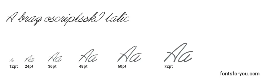 Размеры шрифта AbrazoscriptsskItalic