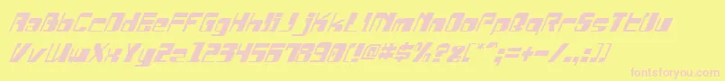 DrosselmeyerItalic Font – Pink Fonts on Yellow Background