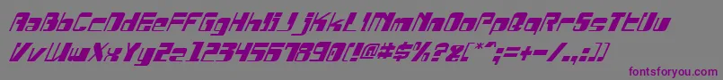 Шрифт DrosselmeyerItalic – фиолетовые шрифты на сером фоне