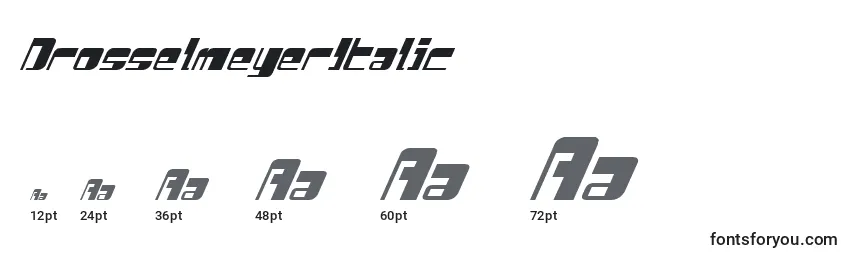 DrosselmeyerItalic Font Sizes