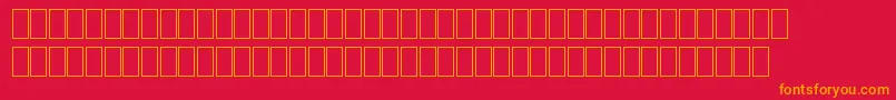 フォントMiltrainGeneric – 赤い背景にオレンジの文字