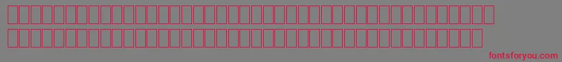 フォントMiltrainGeneric – 赤い文字の灰色の背景