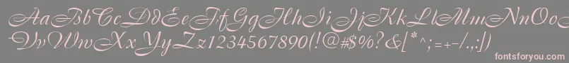 Cassandra Font – Pink Fonts on Gray Background