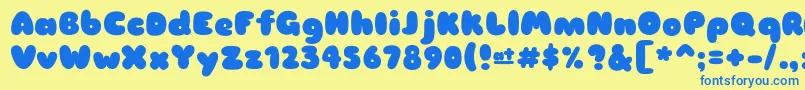 Sniglet Font – Blue Fonts on Yellow Background